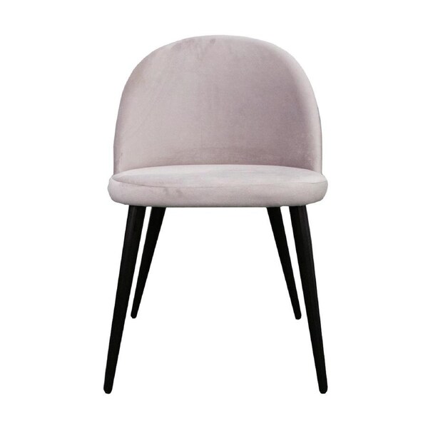 Emilie 4pcs Set Dining Chair Premium Velvet Fabric Upholstery Beige