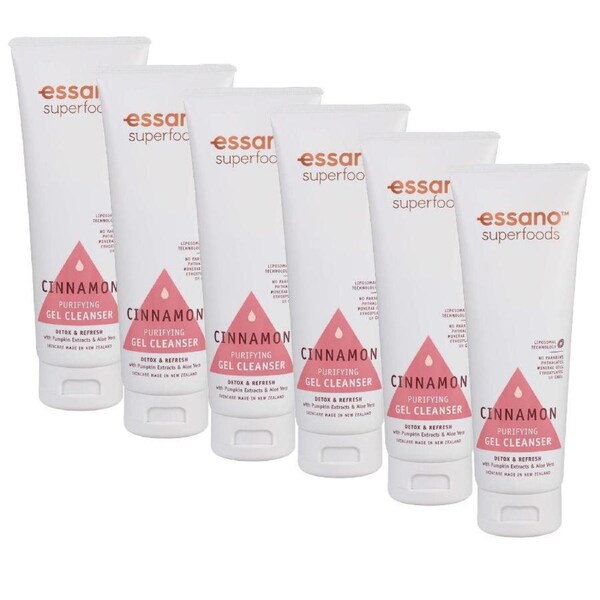 6x Essano Superfoods Cinnamon Purifying Gel Cleanser 100ml
