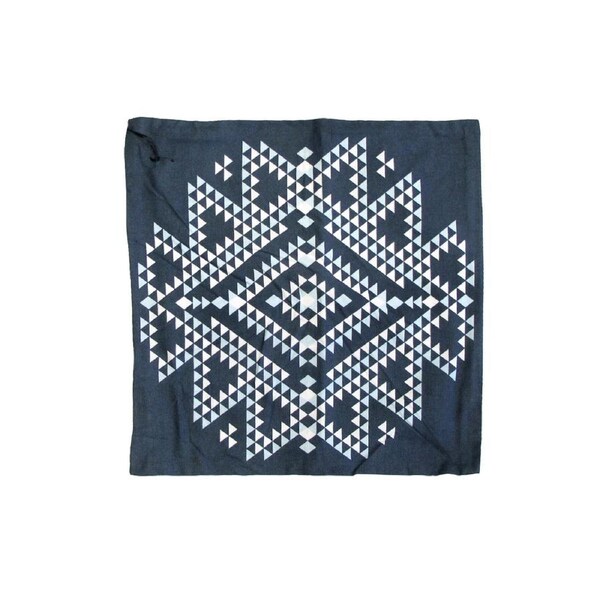 Takeo Indigo/Illusion Blue Printed Cotton Cushion Cover 43 x 43cm