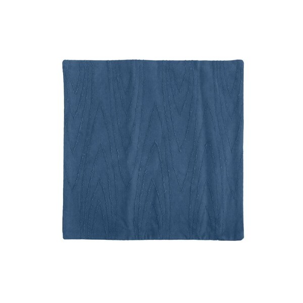 J Elliot Home Laken River Blue Embroidered Cotton Cushion Cover 43 x 43cm