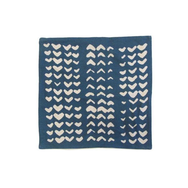 J Elliot Home Avon Indigo Printed Cotton Cushion Cover 43 x 43cm