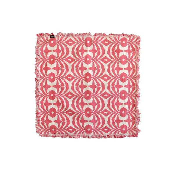 Penny Fusion Coral Fringed Cotton Cushion Cover 43 x 43cm
