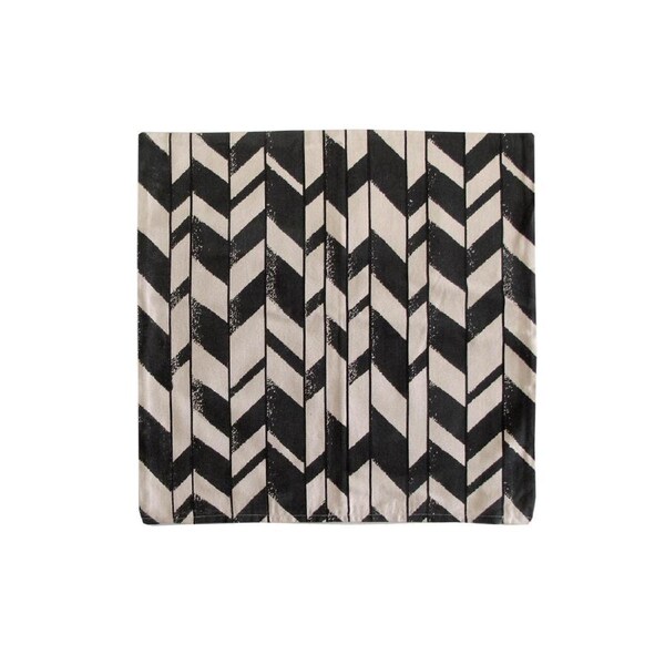 Alexa Black Printed Cushion Cover 43 x 43cm