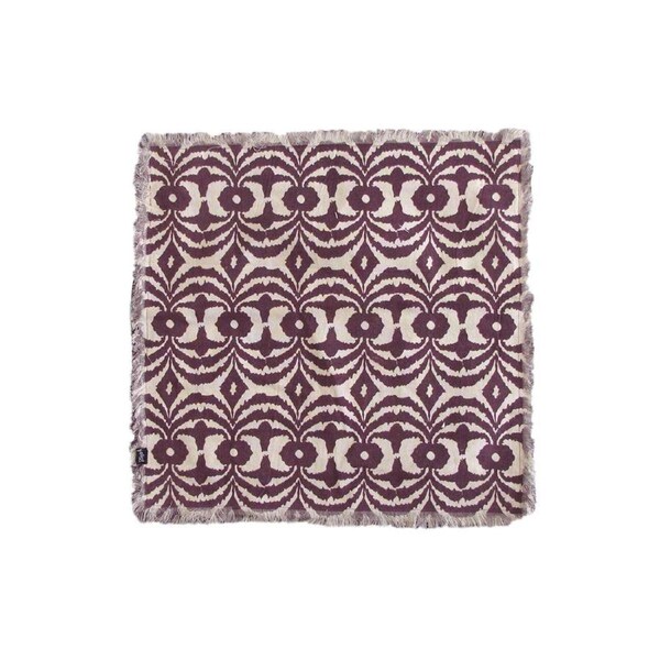 Penny Plum Fringed Cotton Cushion Cover 43 x 43cm