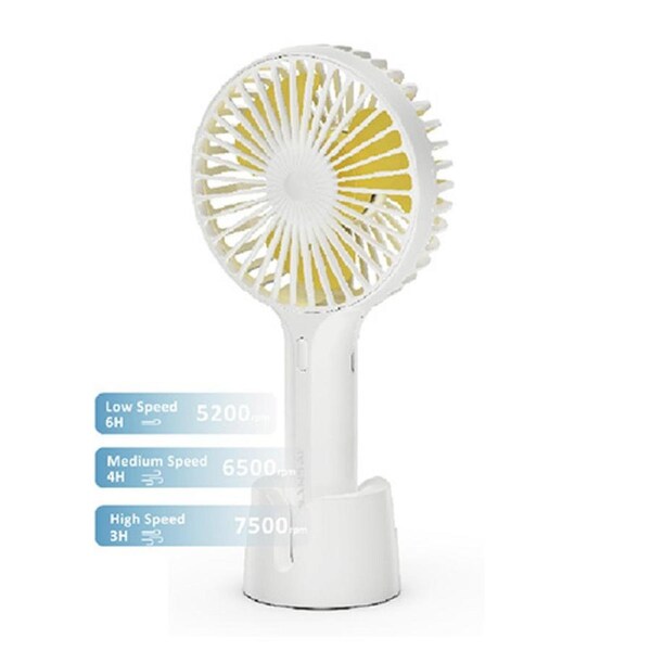 Sansai FAN-0417 Multifuntion with Handheld or Desktop Miniportable Fan White