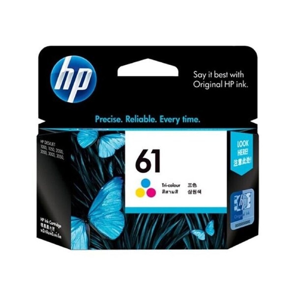 HP 61 Ink Cartridge Toner Tri 3 Colour Cyan Magenta Yellow CH562WA Genuine Original