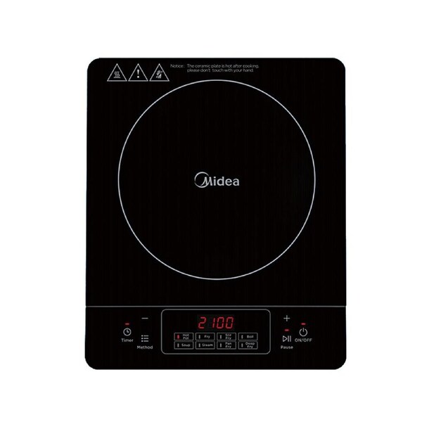 Midea Portable Induction Cooker 3-hour timer with Stainless Steel Pot