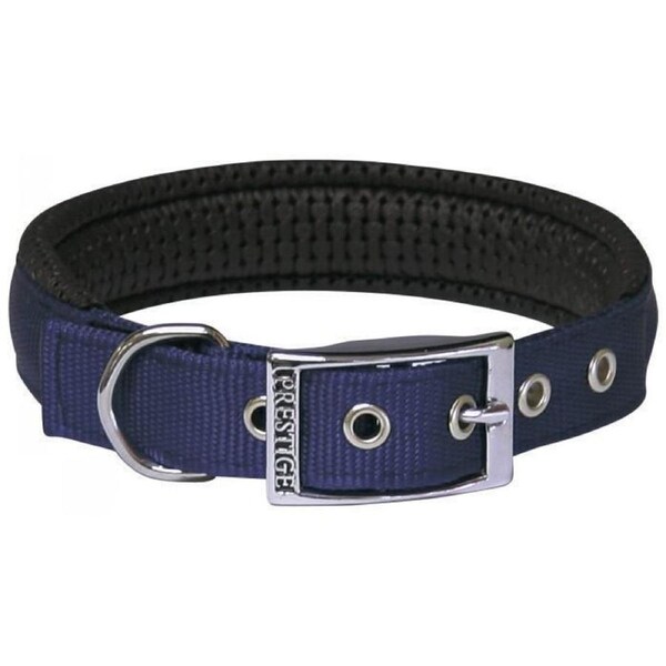 Prestige Pet Soft Padded Adjustable Dog Collar Navy 1 Inch x 56cm