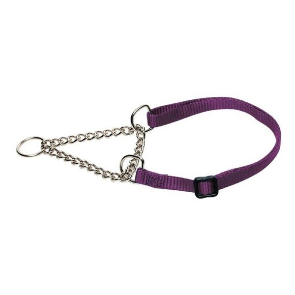 Prestige Pet 3/8 Inch Adjustable Semi Choke Dog Collar Purple 20-30cm