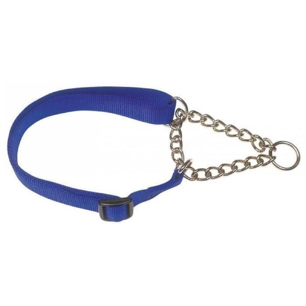 Prestige Pet 3/8 Inch Adjustable Semi Choke Dog Collar Blue 25-41cm