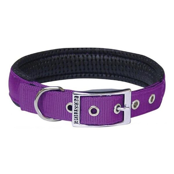 Prestige Pet Soft Padded Adjustable Dog Collar Purple 1 Inch x 51cm