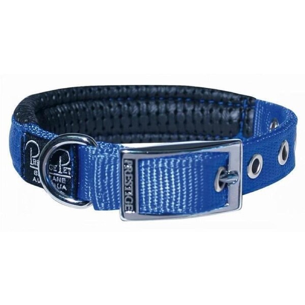 Prestige Pet Soft Padded Adjustable Dog Collar Blue 3/4 Inch x 46cm