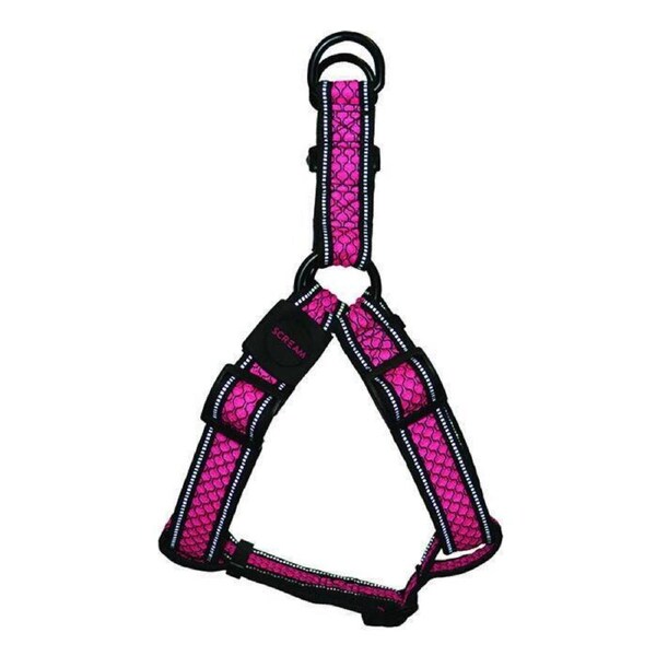 Scream Reflective Step In Dog Harness Loud Pink Large 3.2 x 61-86cm