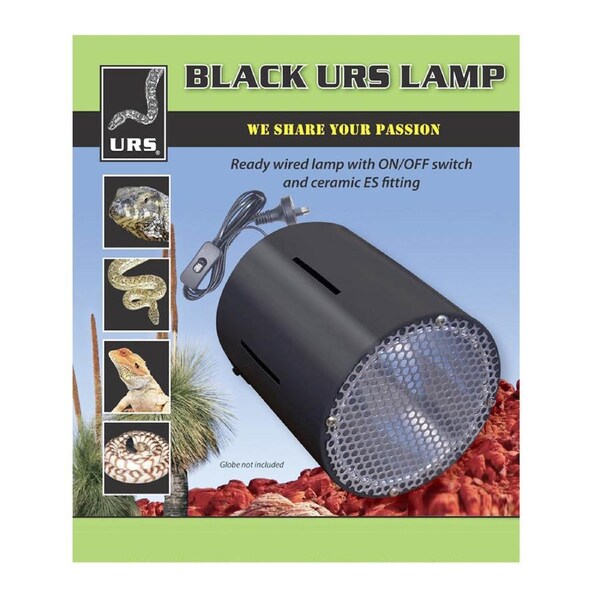 URS Ceramic Es Fitting Reptile Vivarium Heat Lamp Black