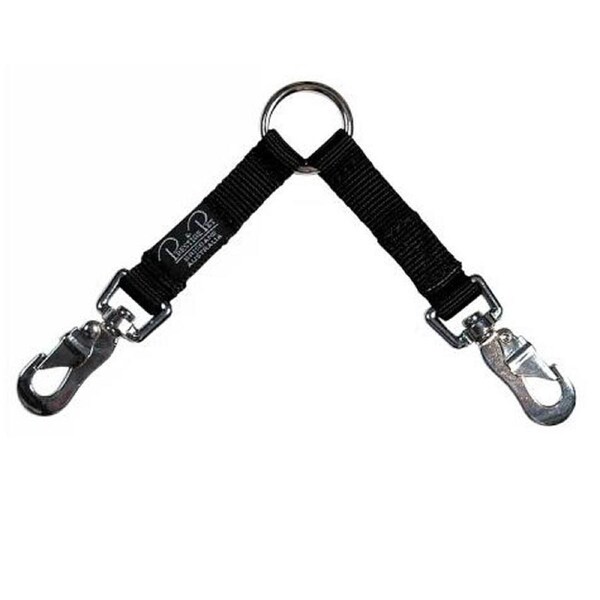 Prestige Pet Two-Dog Coupler Leash Attachment Black 3/4 Inch x 61cm