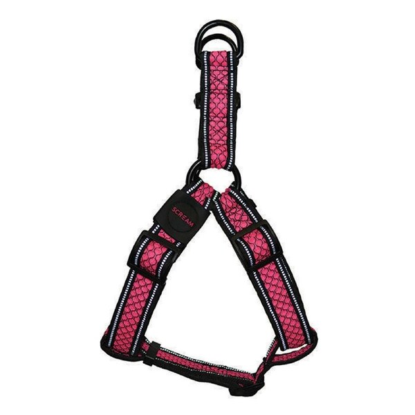 Scream Reflective Step In Dog Harness Loud Pink Small 2.0 x 43-59cm