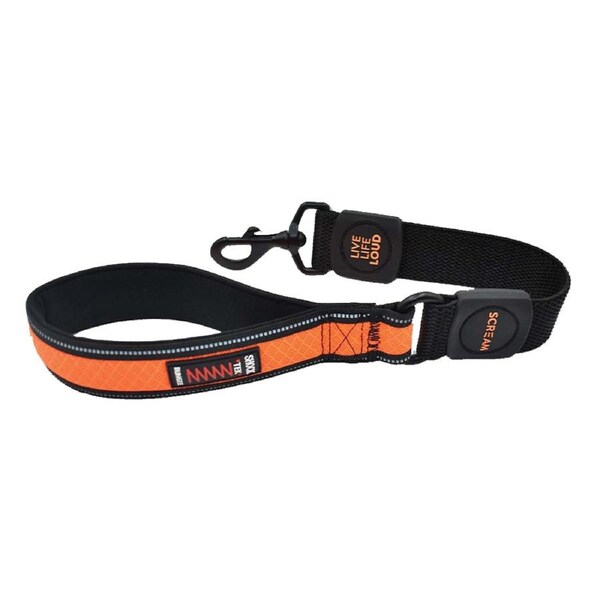Scream Reflective Bungee Leash w/ Padded Handle for Dogs Loud Orange 3.8 x 55cm