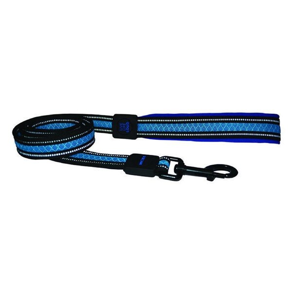 Scream Reflective Padded Dog Leash Loud Blue 2 x 120cm