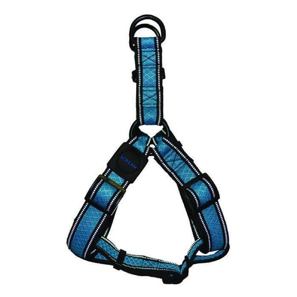 Scream Reflective Step In Dog Harness Loud Blue Large 3.2 x 61-86cm