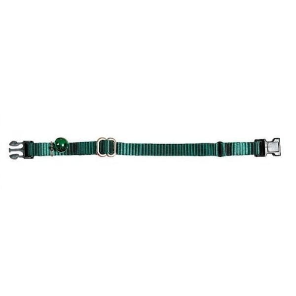 Prestige Pet 3/8 Inch Adjustable Cat Collar Hunter Green 23-36cm