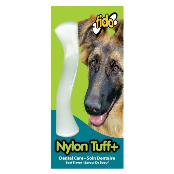 Fido Nylon Tuff + Bone Dog Dental Chew Toy Beef Large