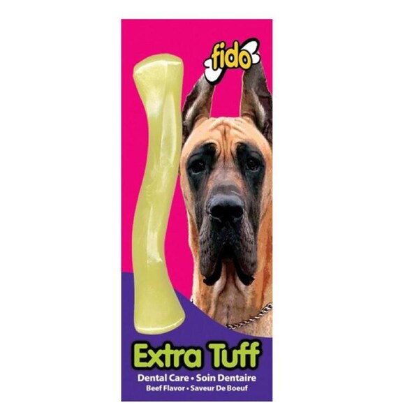 Fido Extra Tuff Bone Dog Dental Chew Toy Beef Medium