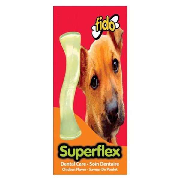 Fido Superflex Bone Dog Dental Chew Toy Chicken Large