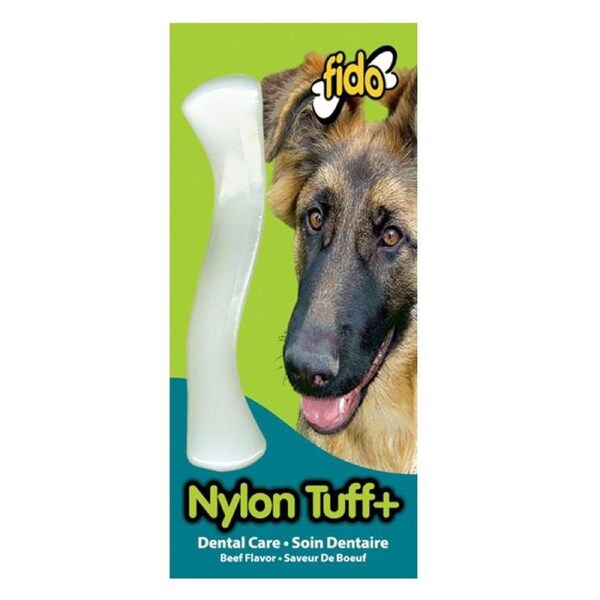Fido Nylon Tuff + Bone Dog Dental Chew Toy Beef Medium