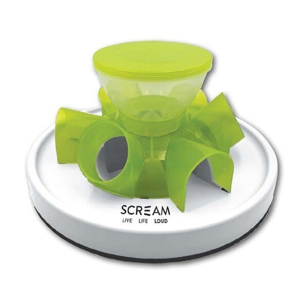 Scream Interactive Cat Tunnel Feeder Loud Green