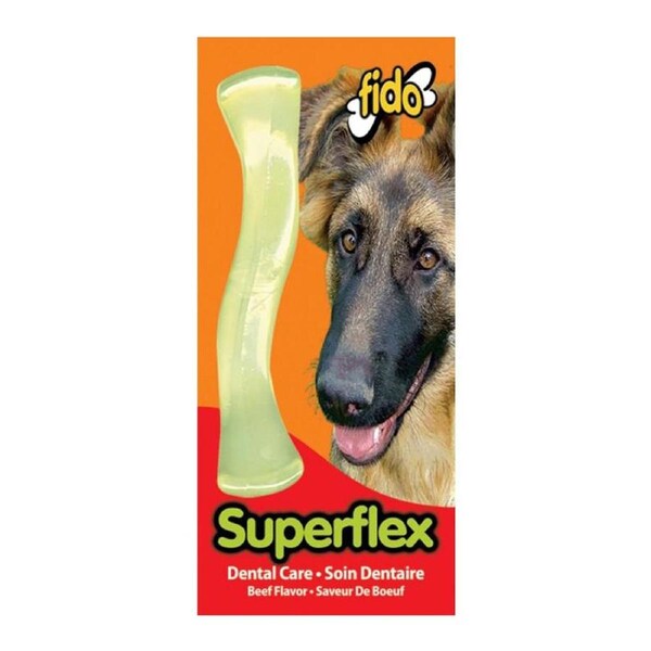 Fido Superflex Bone Dog Dental Chew Toy Beef Mid