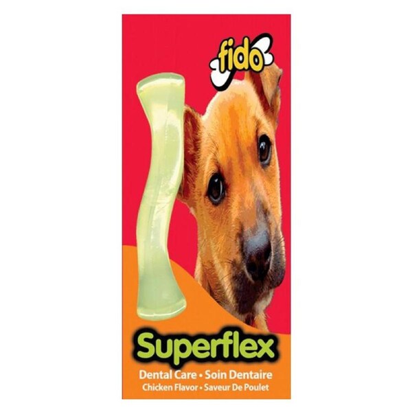 Fido Superflex Bone Dog Dental Chew Toy Chicken Small