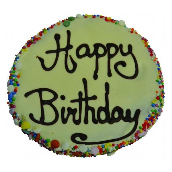 Huds & Toke Yoghurt Frosted Doggy Birthday Cake Dog Treat 12cm