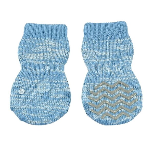 Zeez Hydrophobic Non-Slip Indoor/Outdoor Pet Dog Socks Blue 4XL