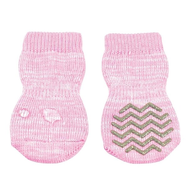 Zeez Hydrophobic Non-Slip Indoor/Outdoor Pet Dog Socks Pink Medium