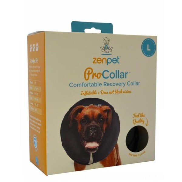 Zenpet Pro Collar Inflatable Recovery Collar for Dogs & Cats Large