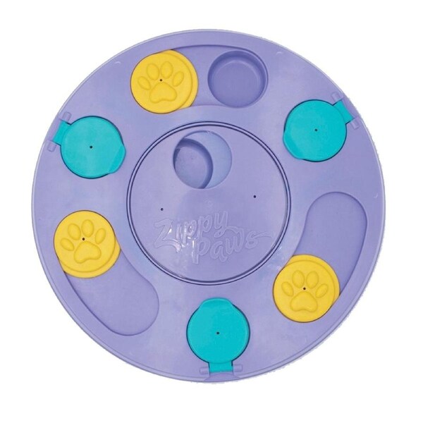 Zippy Paws Smarty Paws Puzzler Interactive Puzzle Feeder for Dogs Purple
