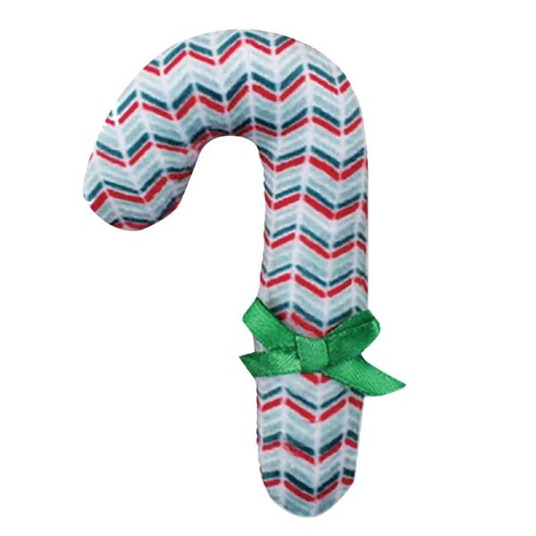 Kitty Play Plush Christmas Candy Cane Interactive Play Pet Cat Toy