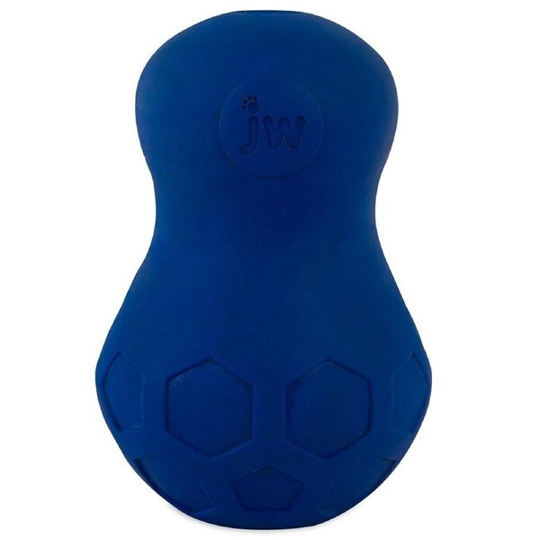 JW Pet Tumble Teez Dog Treat Puzzler Dog Toy Blue Large