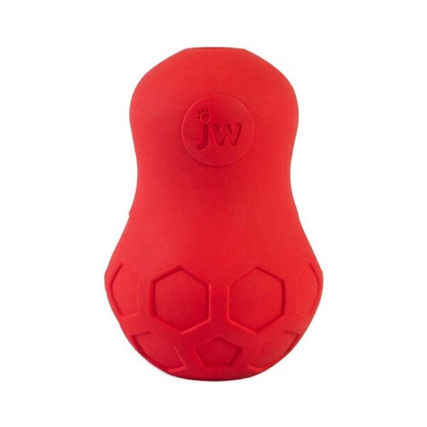 JW Pet Tumble Teez Dog Treat Puzzler Dog Toy Red Medium