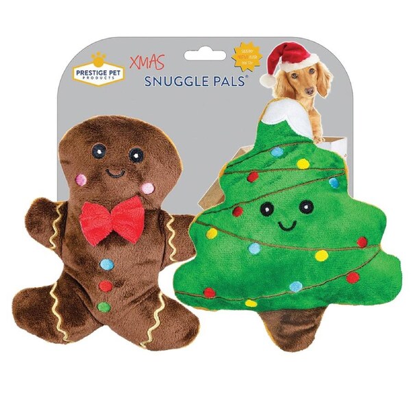 Snuggle Pals Christmas Plush Christmas Cookies Plush Dog Squeaker Toy 15cm