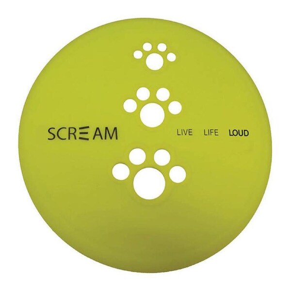 Scream Silicone Pet Flyer Dog Toy Loud Green Large 23cm