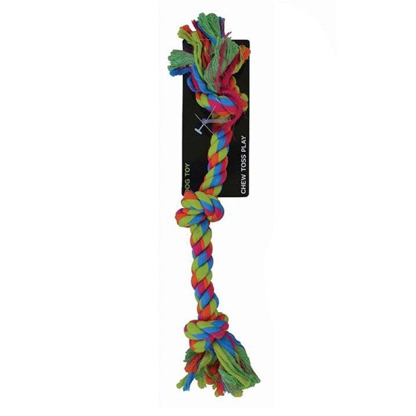 Scream 3-Knot Rope Tug & Toss Interactive Play Dog Toy 38cm