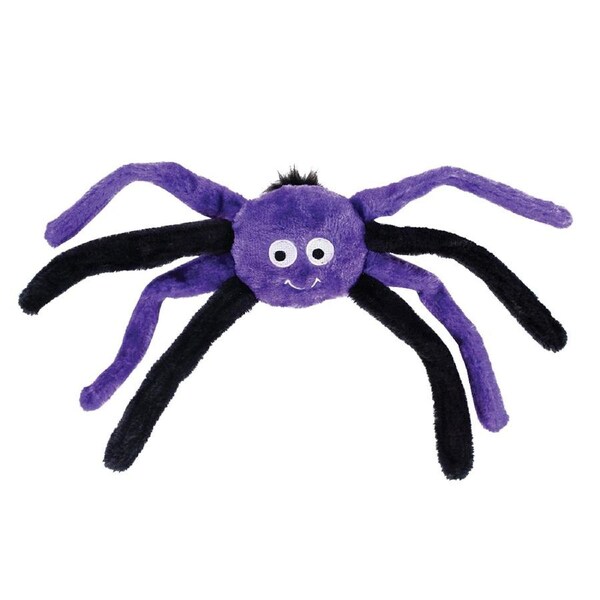 Zippy Paws Halloween Spiderz Interactive Dog Squeaker Toy Purple Small