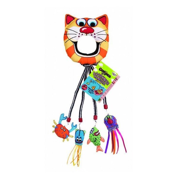 Fat Cat Catfish Doorknob Hanger w/ Catnip Cat Toy 30cm