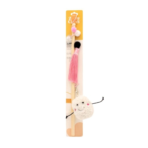ZippyClaws Zippystick Marshmallow Interactive Play Sturdy Pet Cat Toy