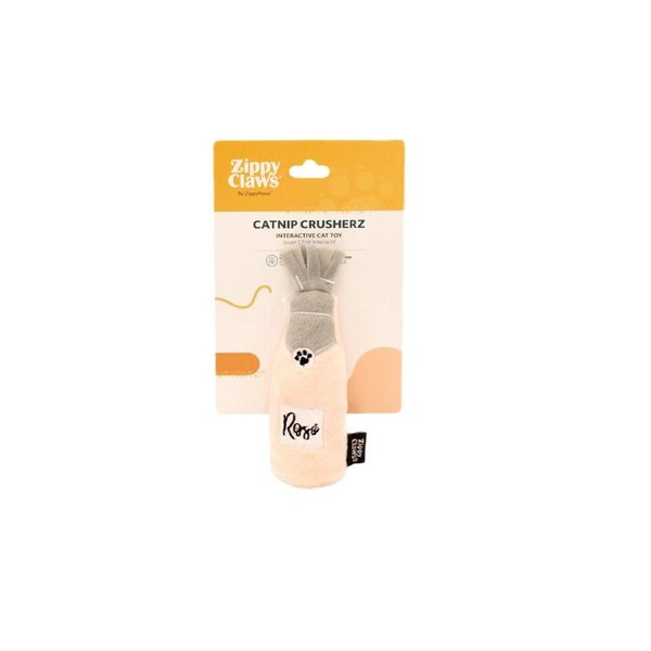 ZippyClaws Catnip Crusherz Rose Interactive Play Plush Pet Cat Toy