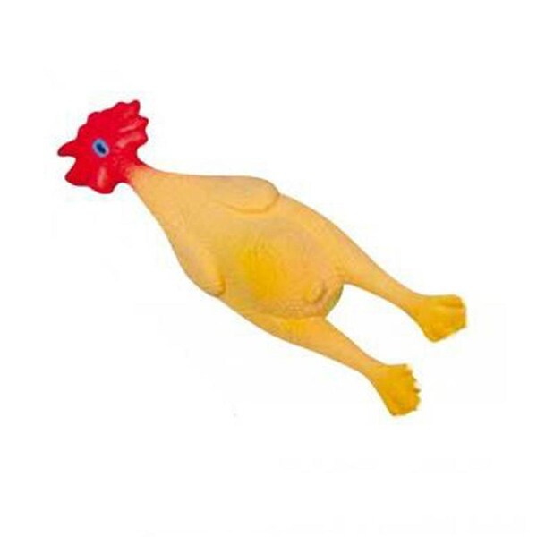 Prestige Pet Squeaky Latex Chicken Dog Squeaker Toy 24cm