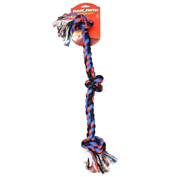 Flossy Chews Three Knot Tug Dog Chew Toy Assorted Medium 51cm