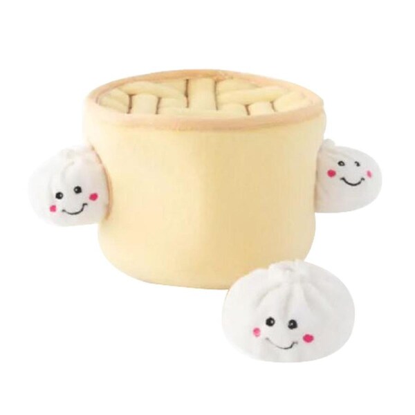 Zippy Paws Zippy Burrow Soup Dumplings Interactive Dog Squeaker Toy