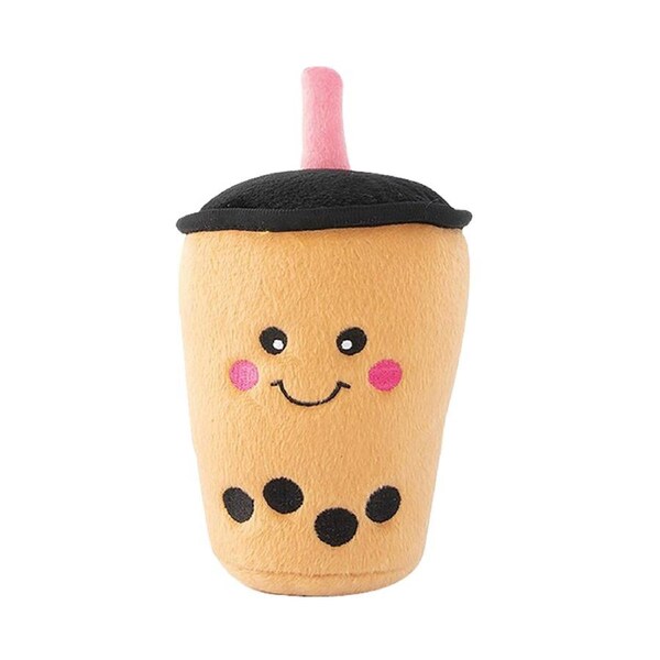 Zippy Paws Nomnomz Boba Milk Tea Interactive Plush Pet Dog Squeaker Toy